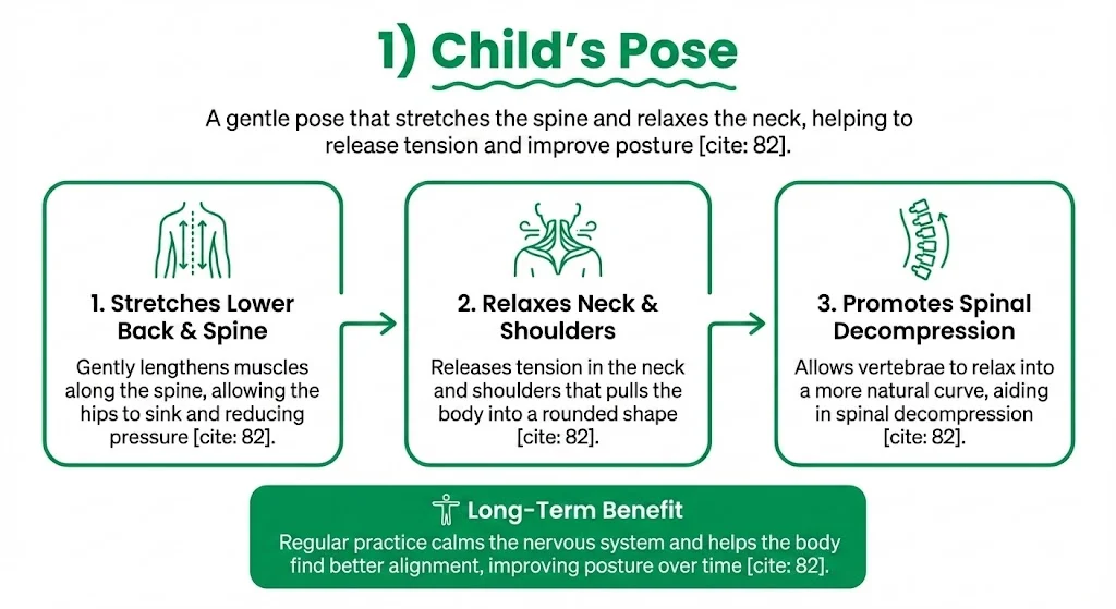 1) Child’s Pose For Posture Awareness