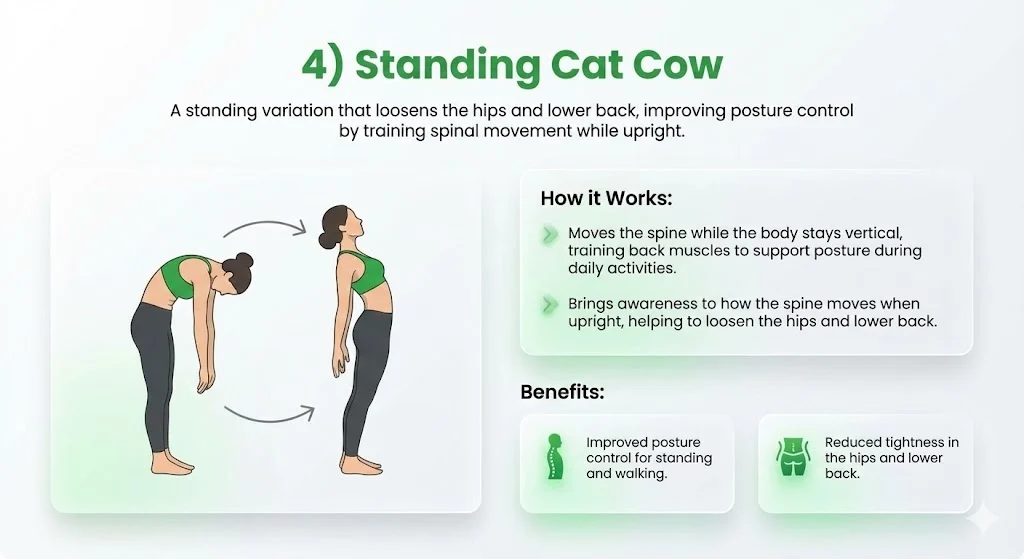 Standing Cat Cow posture awareness
