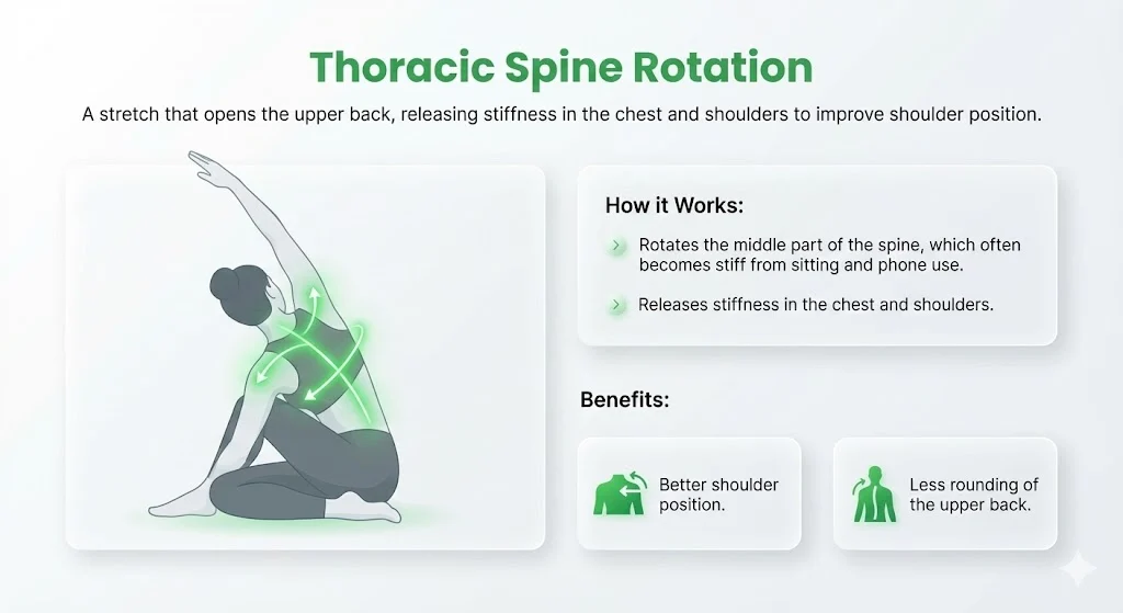 Thoracic Spine Rotation - Best yoga for posture correction