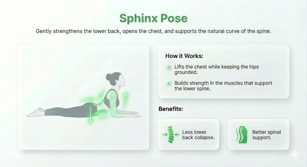  Sphinx Pose - Best yoga for posture correction 