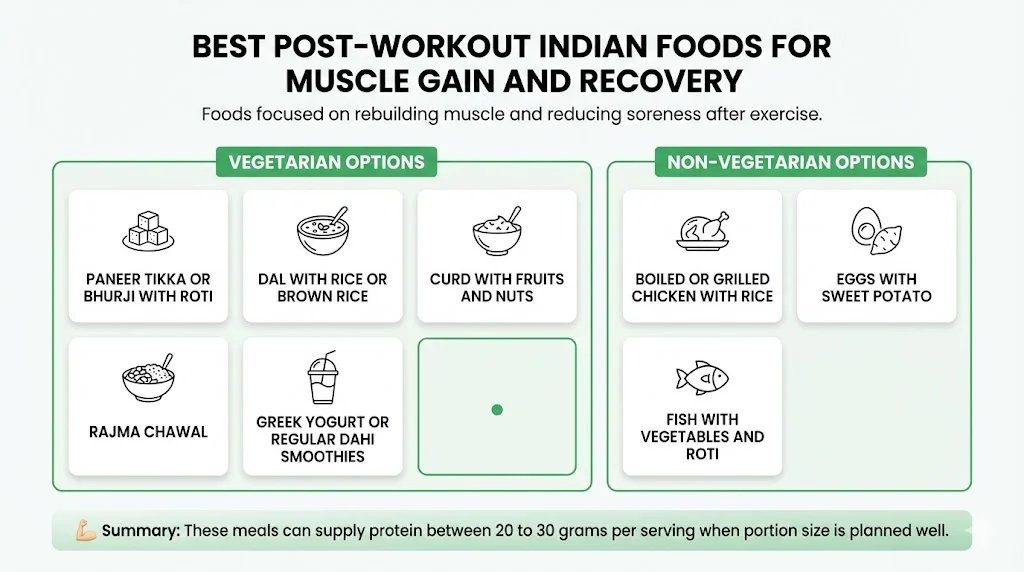 Best Post-Workout Indian Foods For Muscle Gain And Recovery