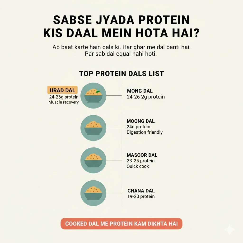 Sabse Jyada Protein Kis Daal Mein Hota Hai?