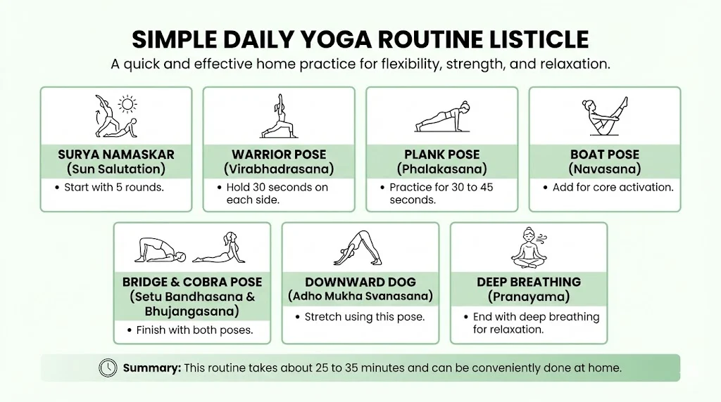 Simple Daily Yoga Routine Listicle