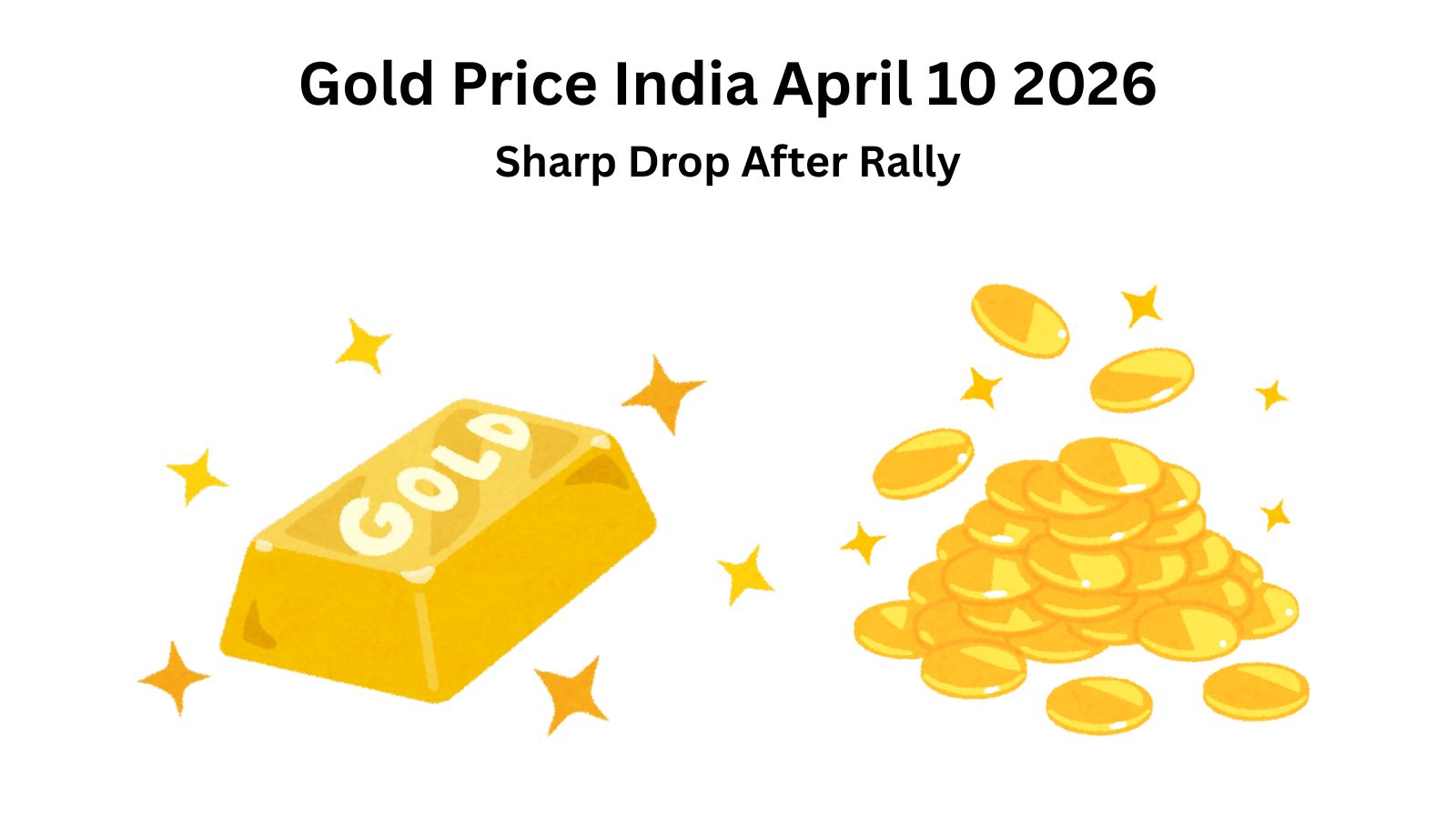 Gold price drop in India April 10 2026 after recent rally showing market volatility
