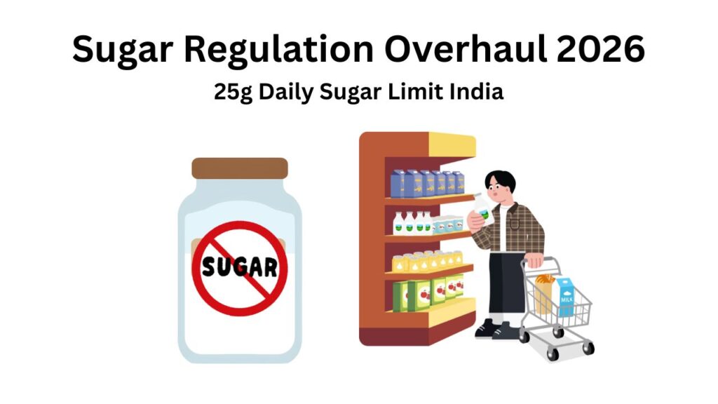 Packaged foods with sugar content labels under new regulation rules in India 2026